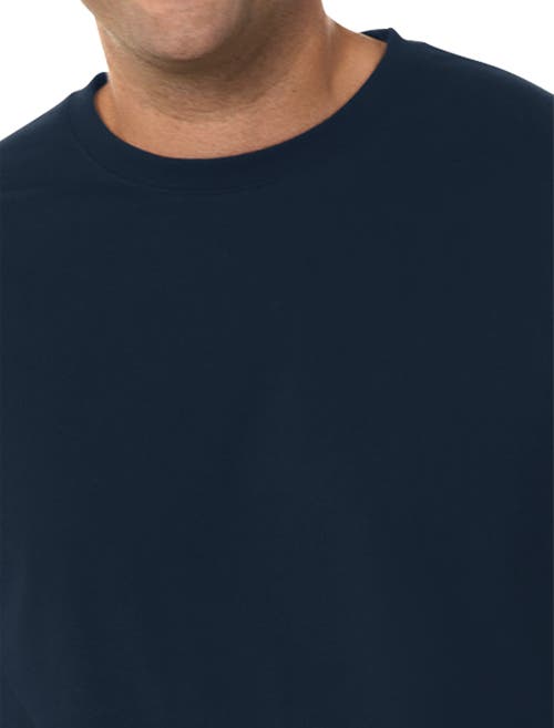 Harbor Bay By Dxl Moisture-wicking Long-sleeve T-shirt In Navy