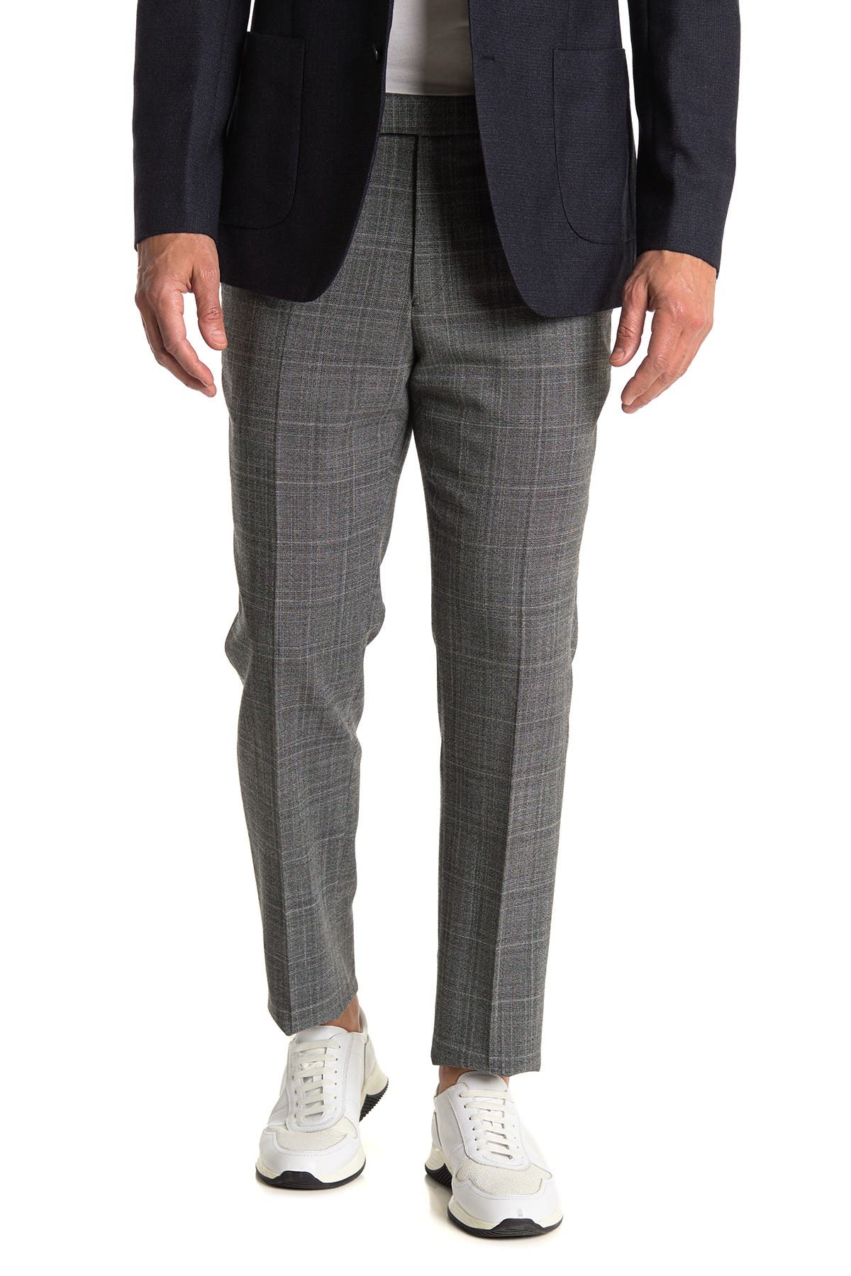 grey plaid dress pants