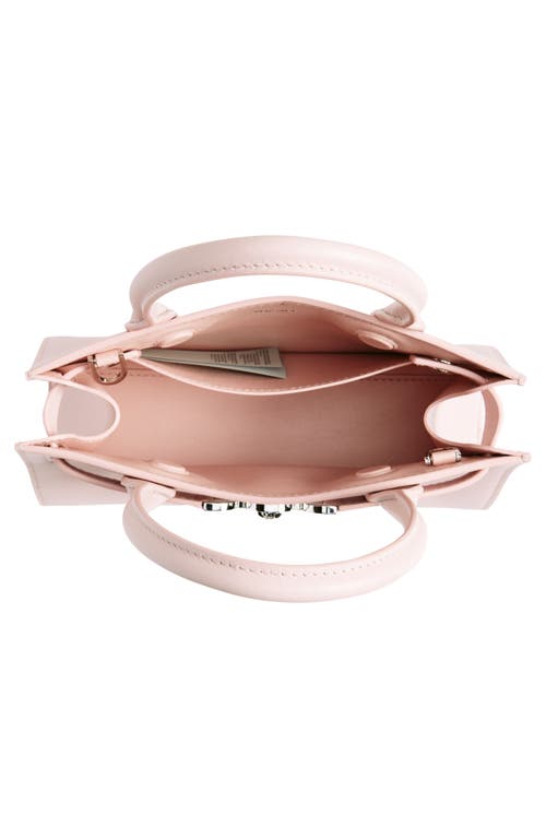 Versace Medusa Small Belted Leather Tote In Dusty Rose-palaldium
