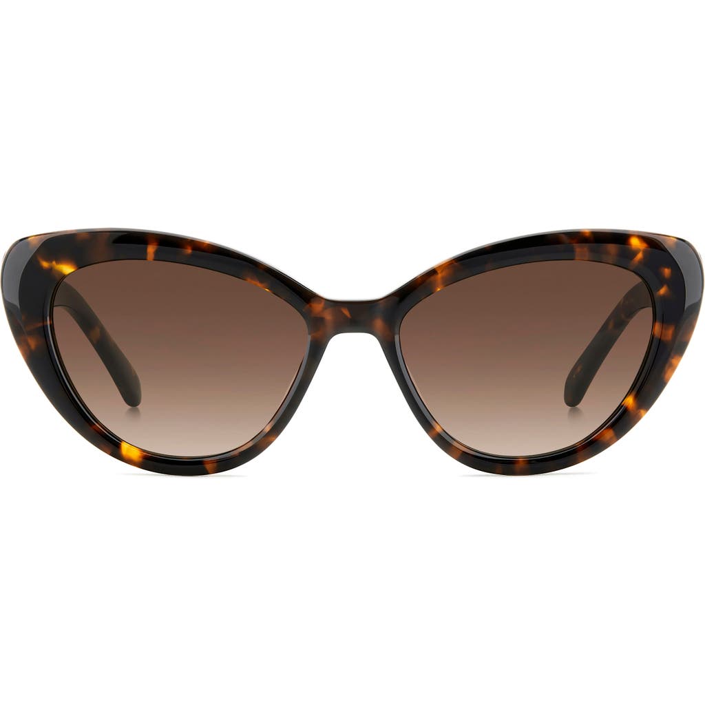 Kate Spade New York Marlah's 53mm Gradient Cat Eye Sunglasses In Havana/brown Gradient