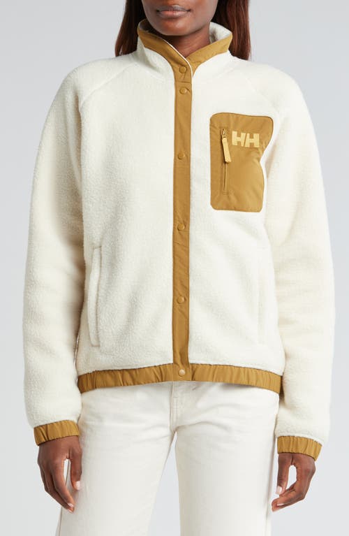 Shop Helly Hansen Imperial Fleece Snap Jacket In 034 Cream