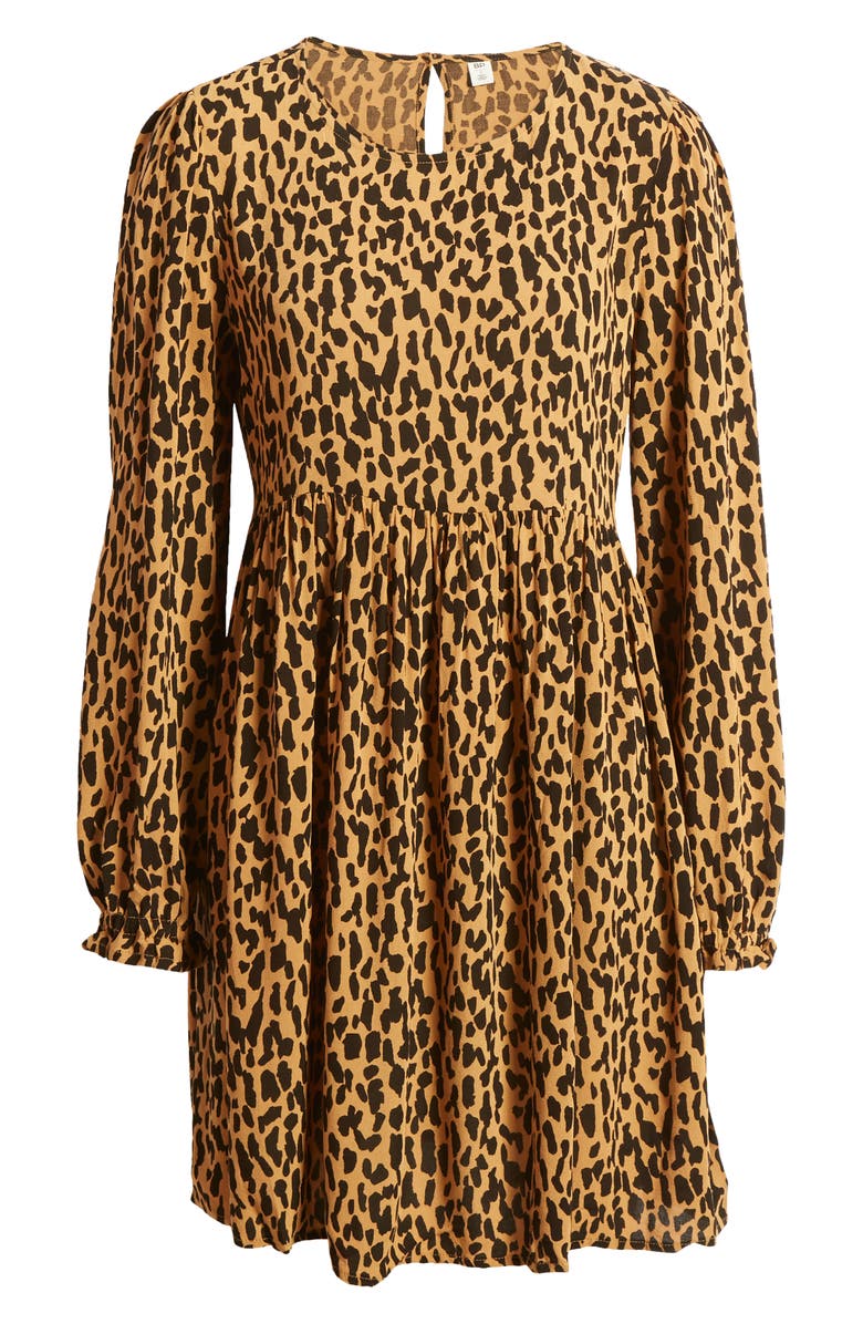 BP. Print Long Sleeve Dress, Alternate, color, TAN DALE DASHED SPOT