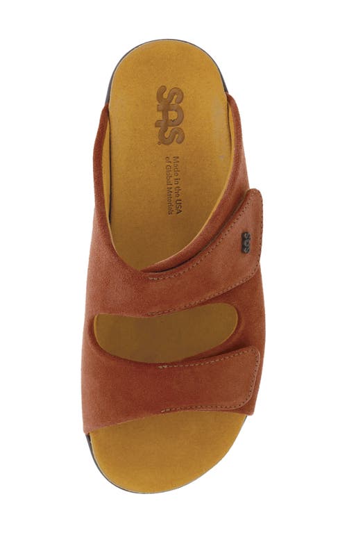 Sas Cozy Slide Sandal In Rust
