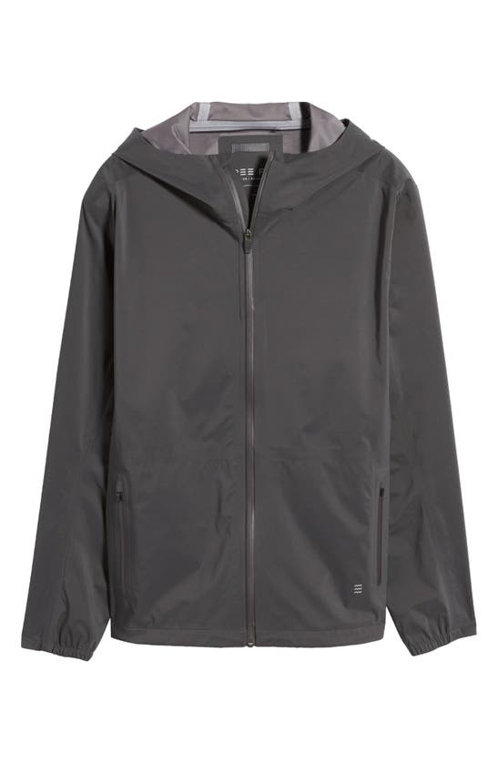 Shop Free Fly Cloudshield Waterproof Hooded Rain Jacket In Black Sand