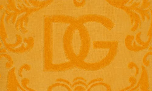 Dolce & Gabbana Cotton Cushion In Gold