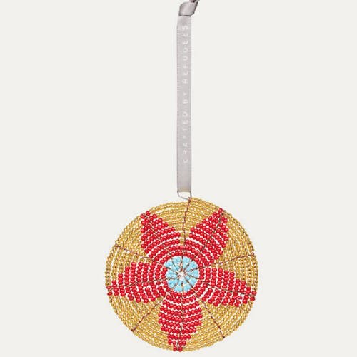 Made51 Blossom Of Hope Ornament In Red