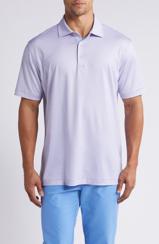 Shop Peter Millar Soriano Performance Jersey Polo In Lavender Fog