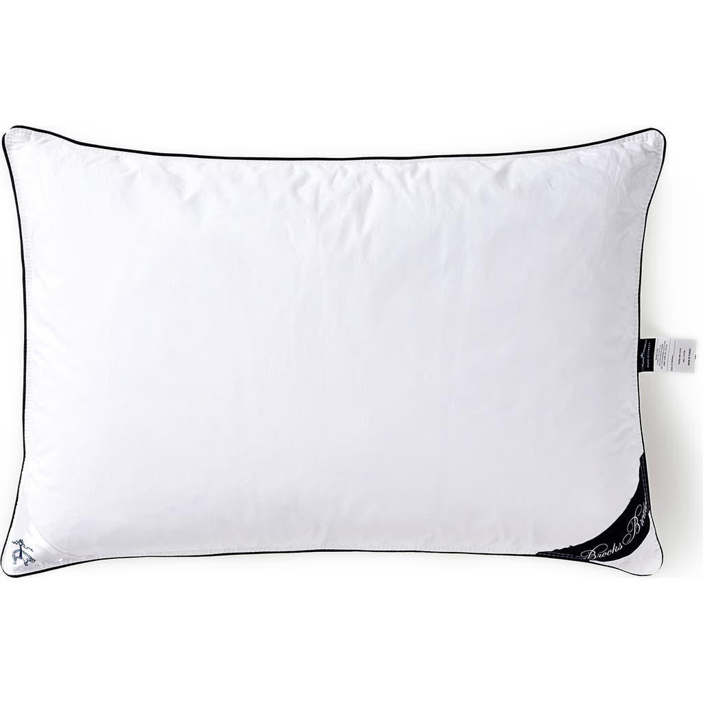 Brooks Brothers Goose Down Pillow In White