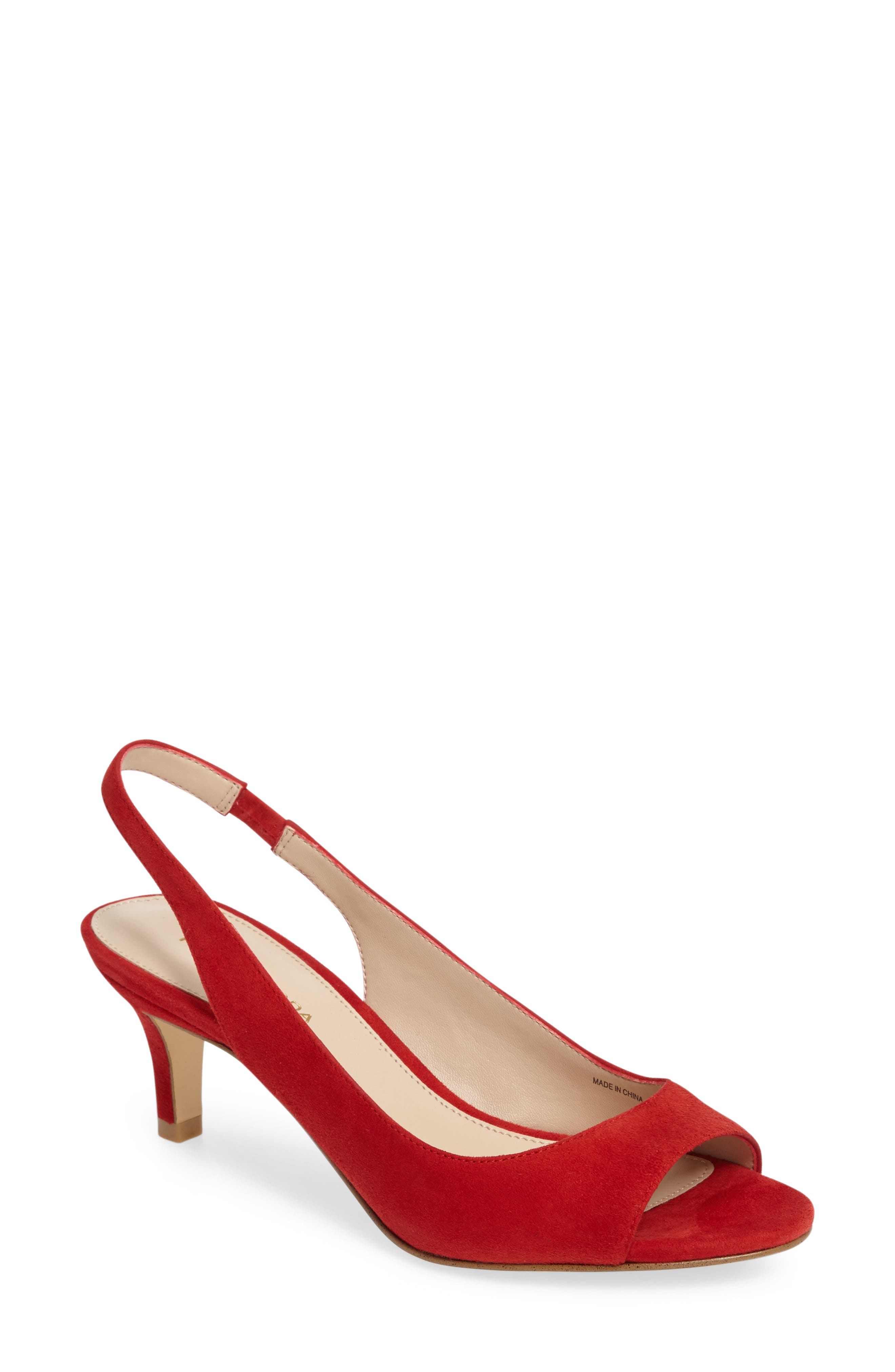 Pelle Moda Belini Slingback Pump, Red