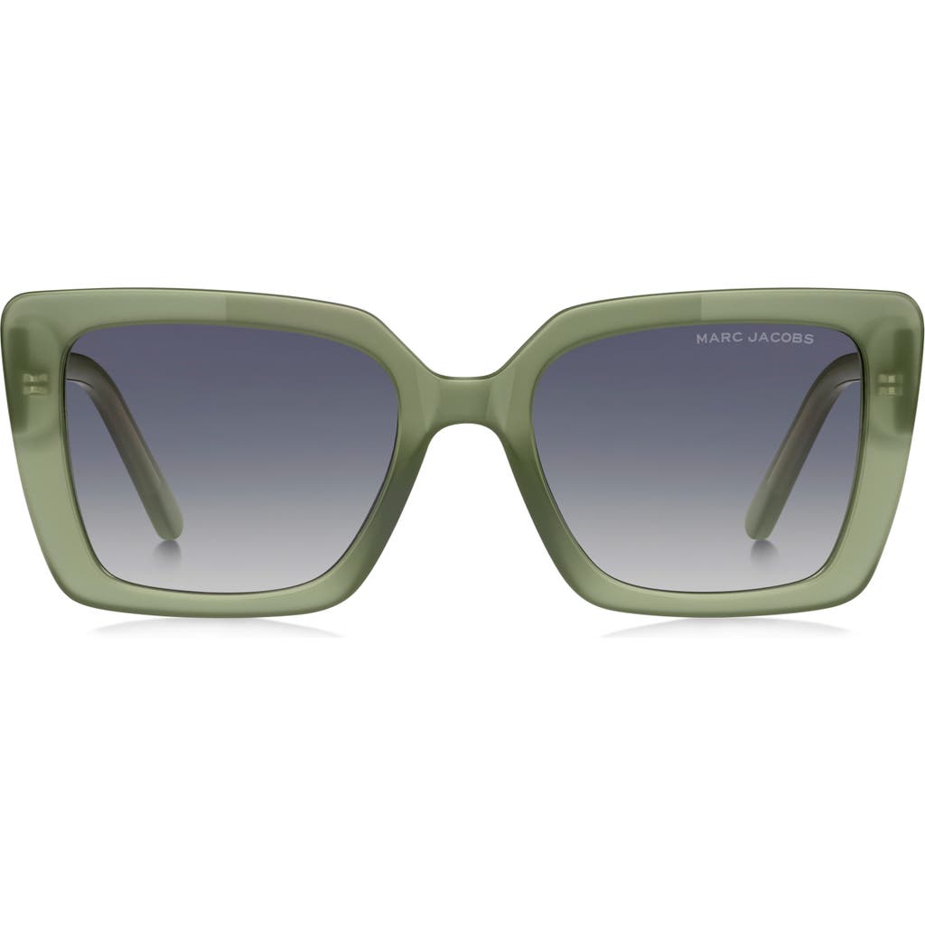 Marc Jacobs 52mm Gradient Square Sunglasses In Green/grey Shaded Blue