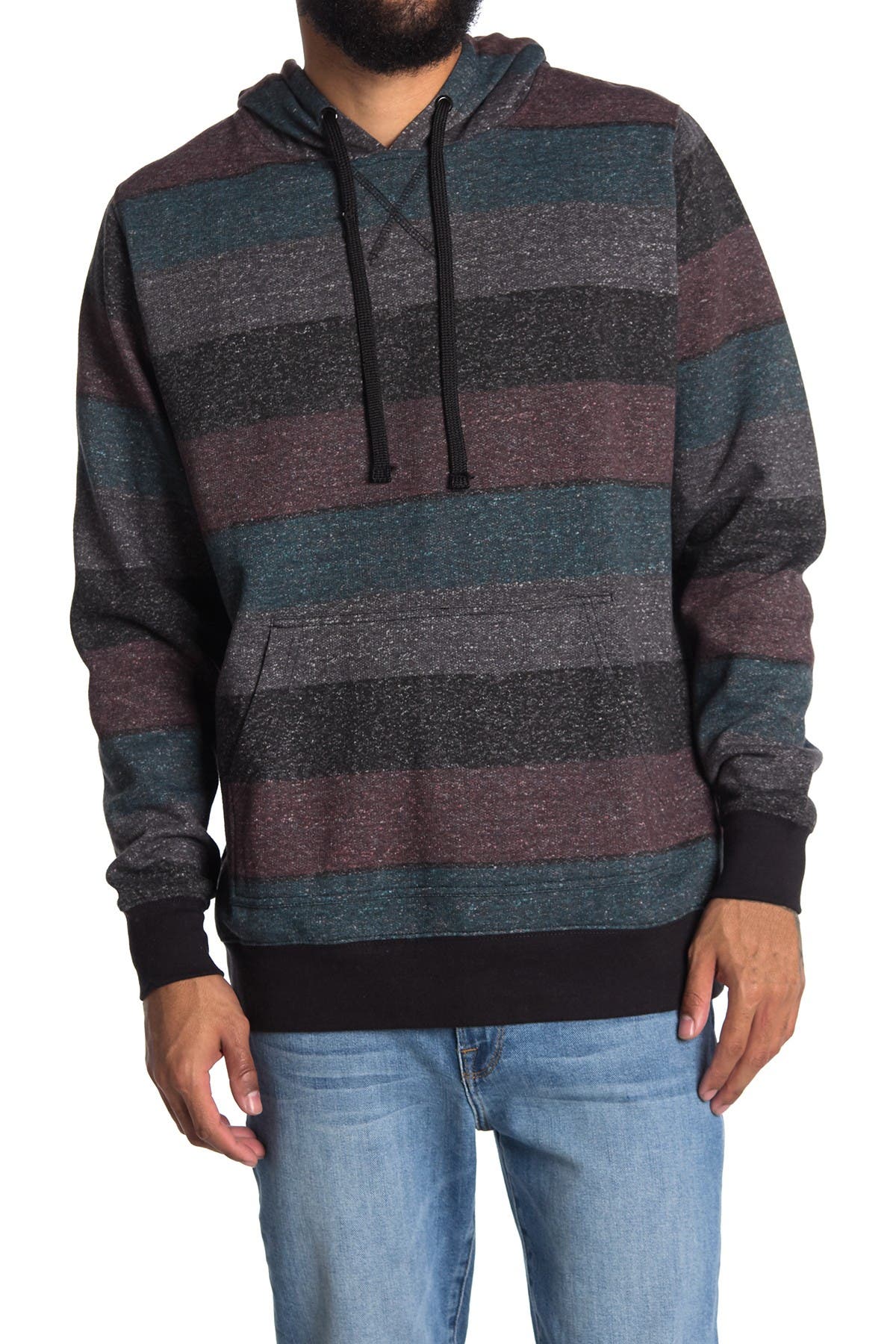 Burnside Fleece Pullover Hoodie In Dark Red6