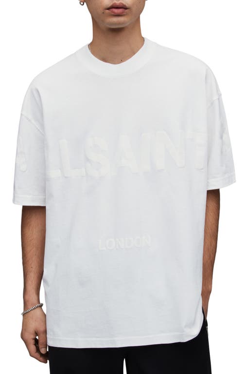 AllSaints Biggy Logo Graphic T-Shirt Optic White at Nordstrom,