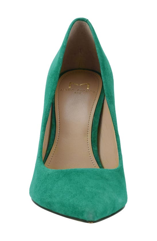 Marc Fisher Ltd Sassie Pointed Toe Pump In Medium Green Suede