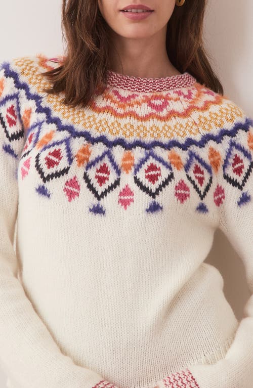 Shop Marine Layer Archive Shasta Fair Isle Sweater In Cream