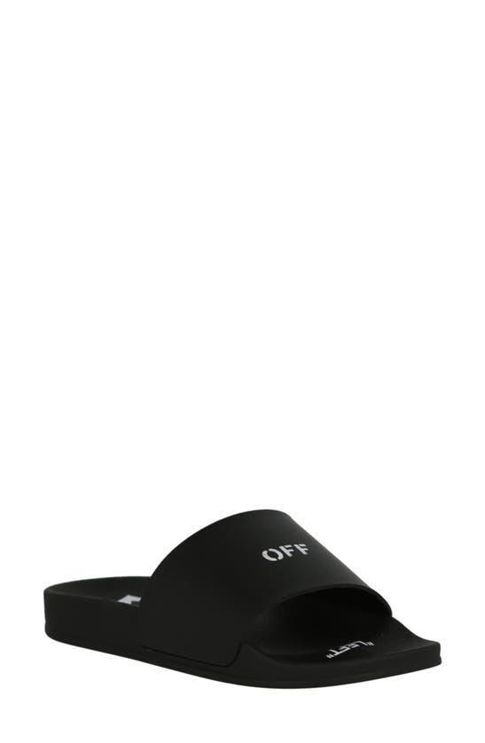 Off-white Logo Slide Sandal In Black