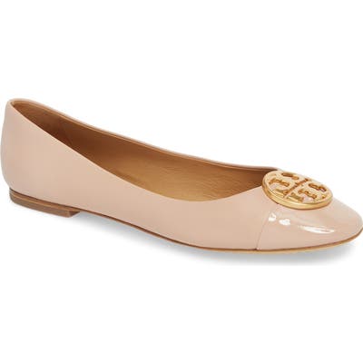 Tory Burch Chelsea Cap Toe Ballet Flat- Beige