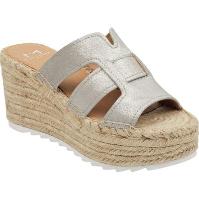 Marc Fisher Ltd Robbyn Espadrille Wedge Sandal- Metallic