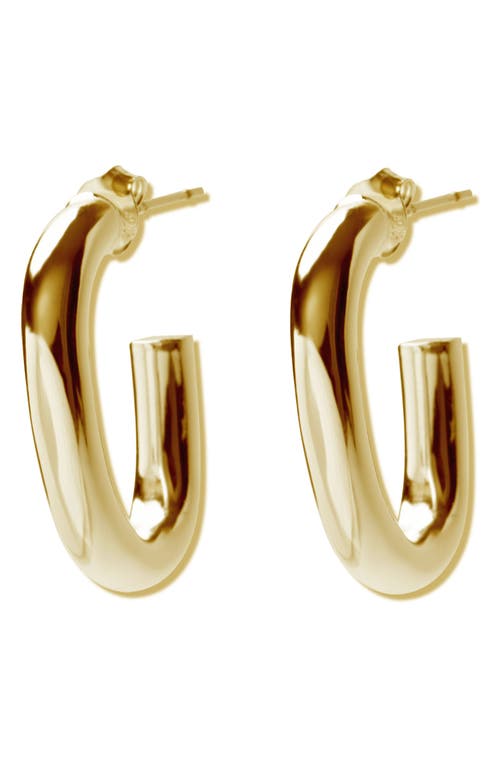 Shop Argento Vivo Sterling Silver U-shape Hoop Earrings In Gold