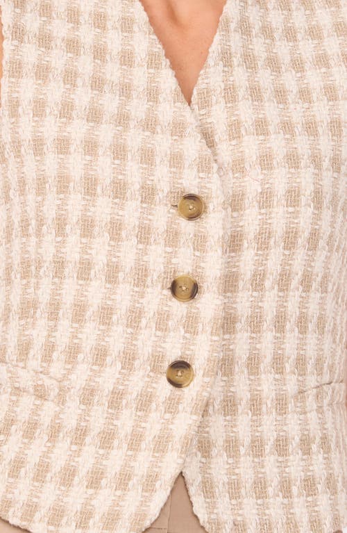 Shop Halogenr Halogen(r) Check Tweed Vest In Coastal Beige