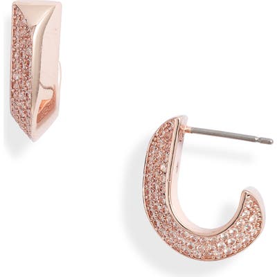 Kate Spade New York Raise The Bar Small Pave Huggie Hoop Earrings