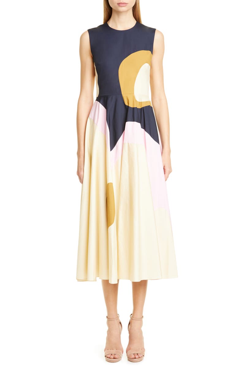 Roksanda Oversize Pattern Poplin Midi Dress | Nordstrom