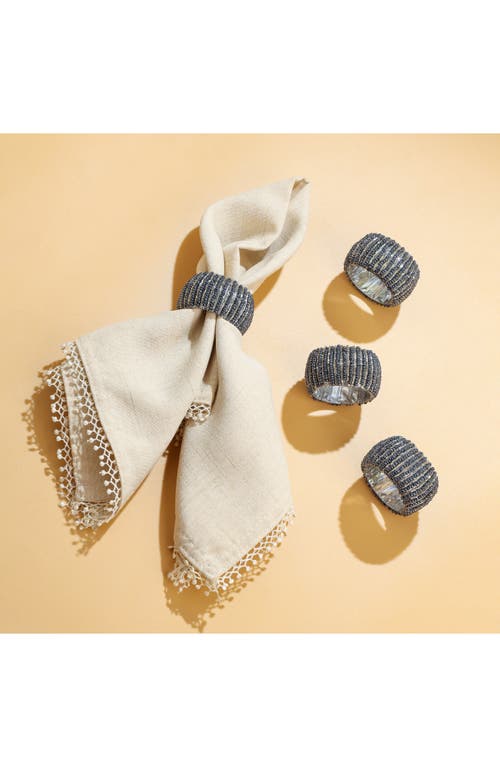 Tiramisu Radiant 4-pack Napkin Rings In Blue