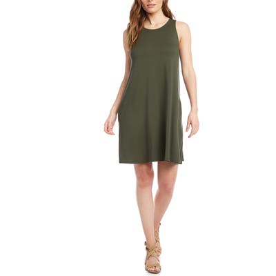 Karen Kane Chloe Sleeveless Stretch Jersey Swing Dress, Green