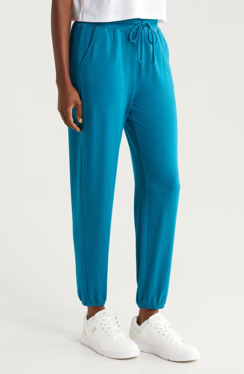 Shop Beyond Yoga Weekend Joggers In Deep Lagoon