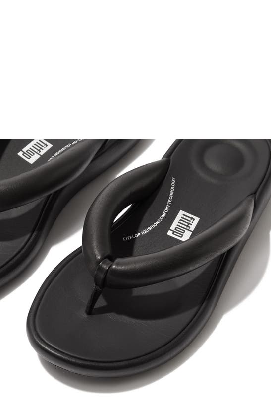 Shop Fitflop Iqushion D-luxe Flip Flop In Black