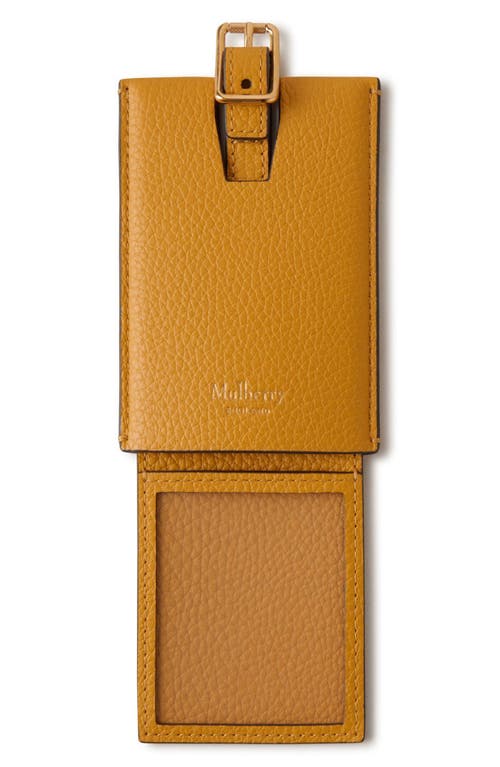 Mulberry Leather Luggage Tag In Deep Amber