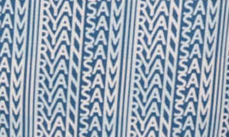 Shop Samii Ryan Logo Check Bodysuit In Blue