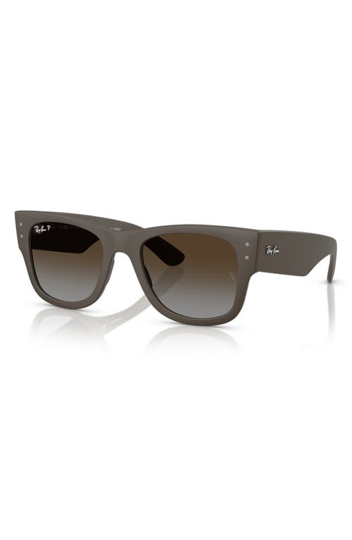 Ray Ban Ray-ban Mega Wayfarer Liteforce 50mm Polarized Square Sunglasses In Brown Gradient