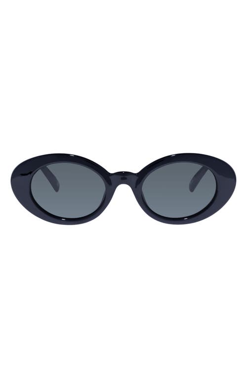 Nouveau Vie 50mm Oval Sunglasses in Black