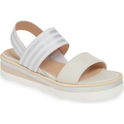 Wonders Platform Sandal, White
