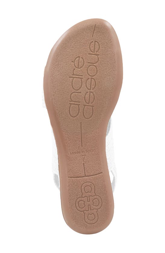 Andre Assous Nigella Featherweight Woven Slingback Sandal In White