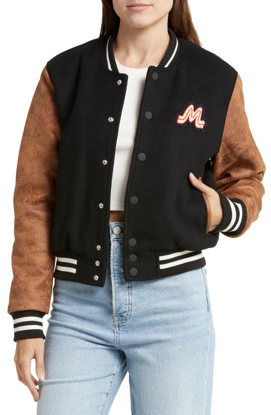 MOTHER DOUBLE LETTERMAN VARSITY JACKET
