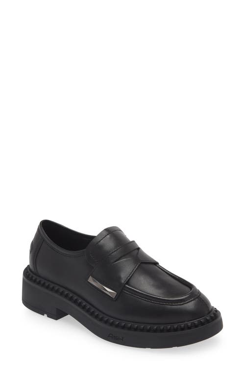 Shop Ash Medusa Lug Sole Loafer In Black