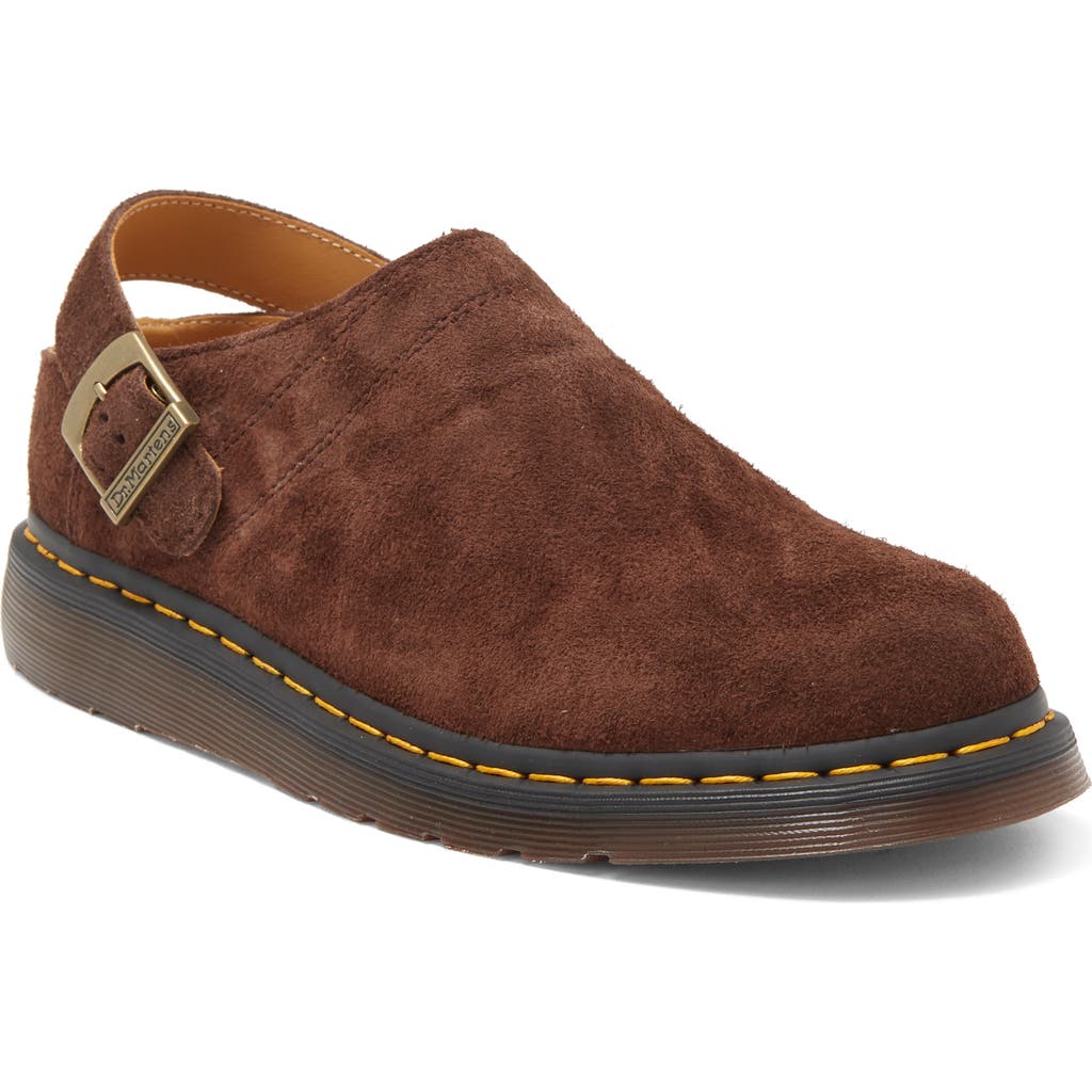Dr. Martens' Dr. Martens Isham Slingback Clog In Dark Brown Desert Oasis Suede
