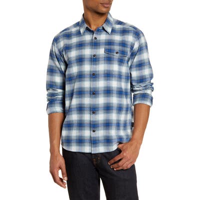 Patagonia Regular Fit Organic Cotton Flannel Shirt, Blue