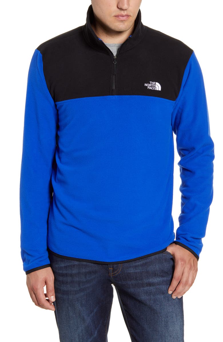 THE NORTH FACE TKA Glacier Quarter Zip Fleece Pullover, Main, color, TNF BLUE/ TNF BLACK