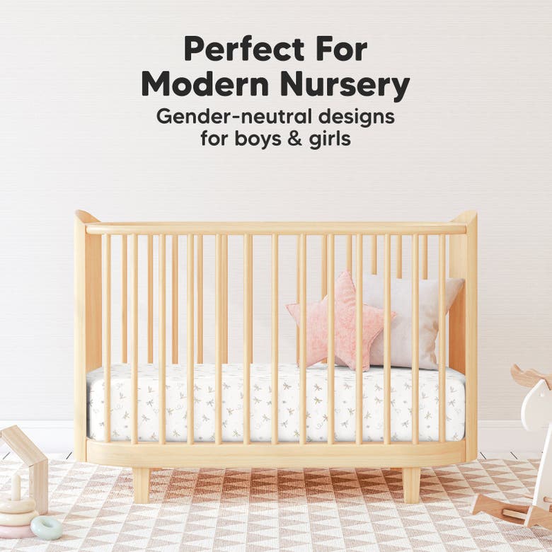 Keababies Soothe Fitted Mini Crib Sheet In Meadow