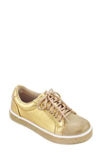 Lady Couture Legend Rhinestone Sneaker In Gold