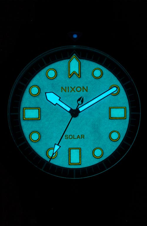 Shop Nixon The Stinger Dive Bracelet Watch, 44mm In All Black/lum