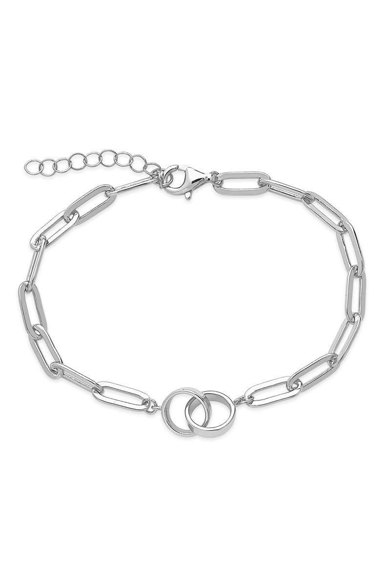 Sterling Forever Interlocking Circles Chain Link Bracelet | Nordstrom