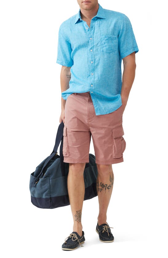 Shop Rodd & Gunn Arkles Bay Cargo Shorts In Faded Crimson Red