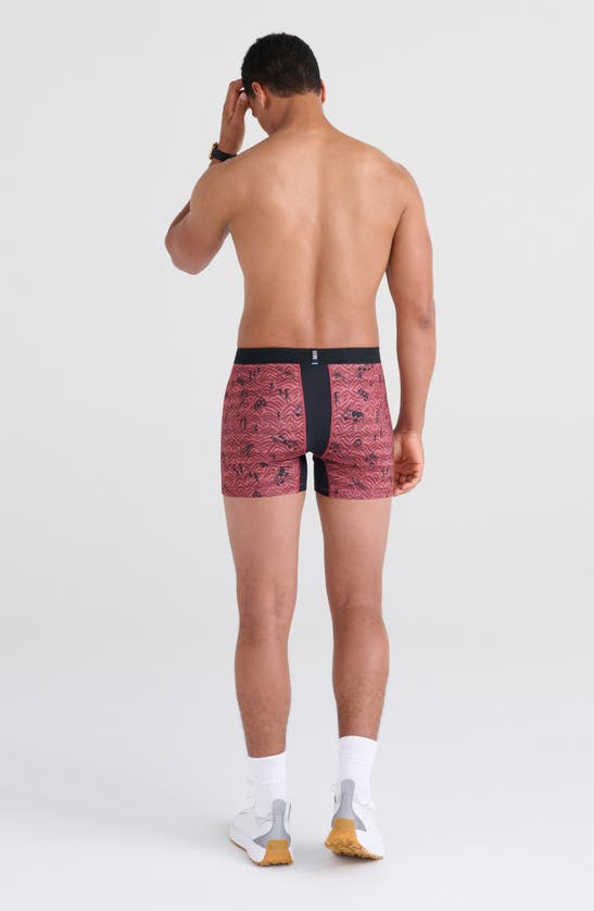 Shop Saxx Droptemp™ Cooling Mesh Relaxed Fit Boxer Briefs In Head For The Hills- Red