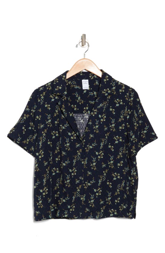 Melrose And Market Camp Shirt In Navy Toss Floral