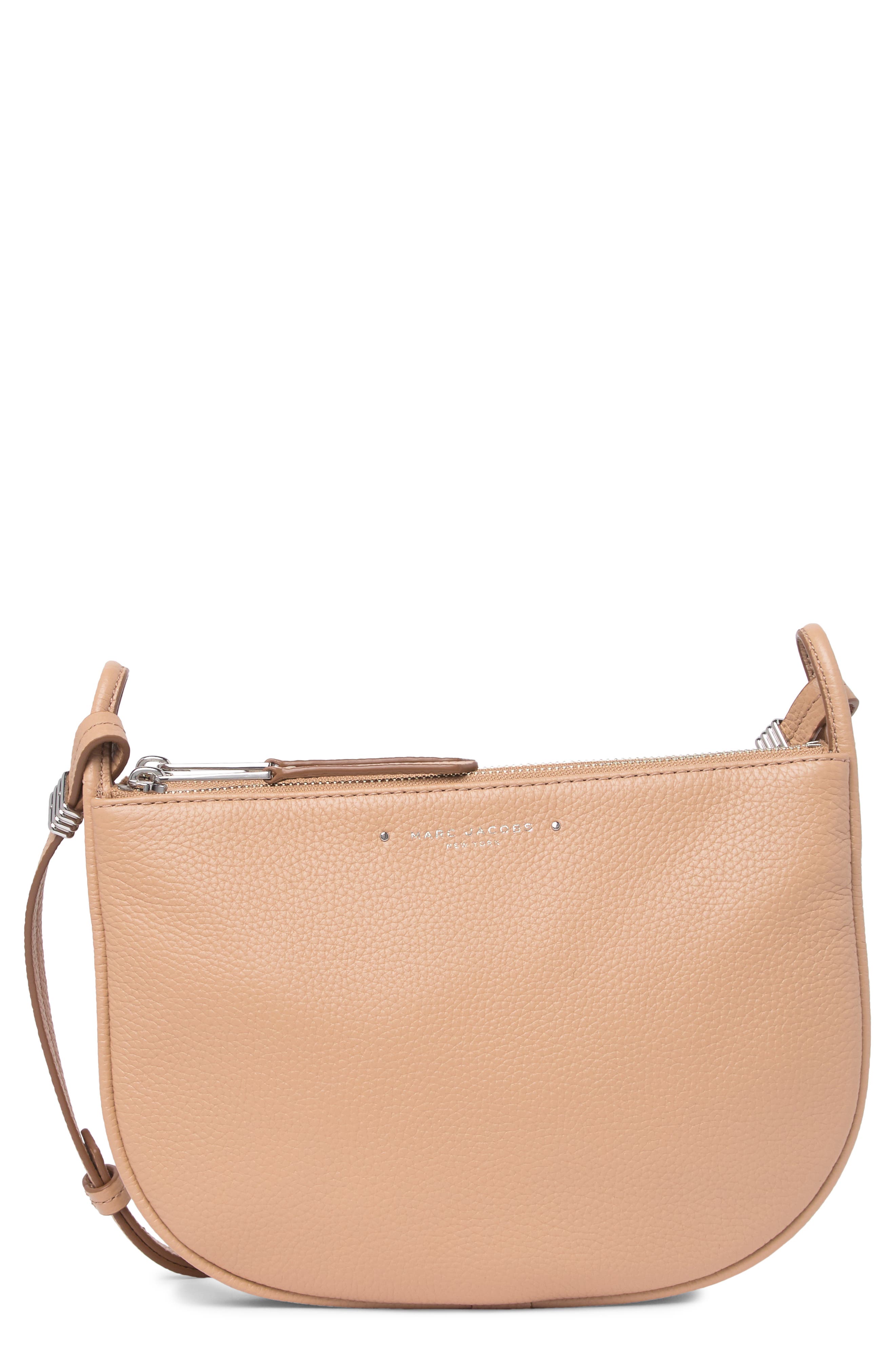 Marc Jacobs Supple Leather Crossbody Bag In Open Brown9