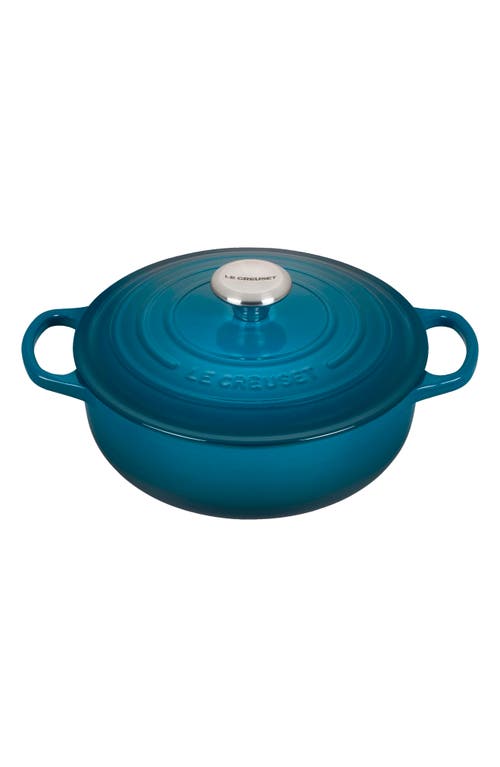 Le Creuset Signature 3.5-Quart Round Enamel Cast Iron French/Dutch Oven in Caribbean at Nordstrom