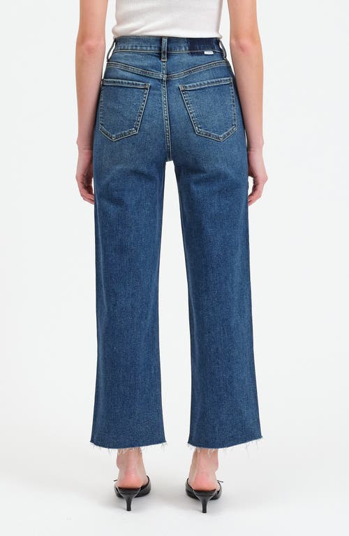 Daze Pleaser High Waist Raw Hem Crop Jeans In Uptown